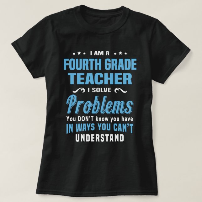 Camiseta Maestra de cuarto grado (Diseño del anverso)