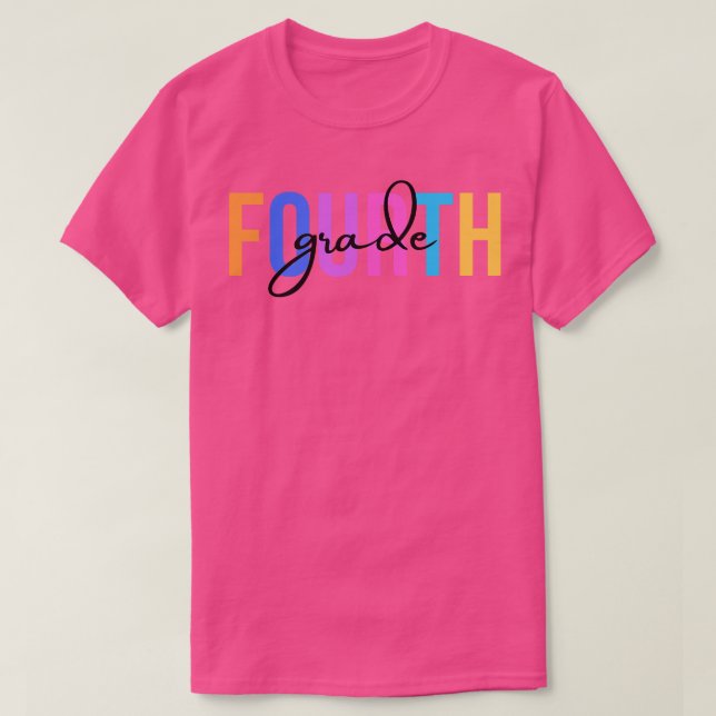 Camiseta Maestra de cuarto grado 4 (Diseño del anverso)