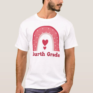 Camiseta Maestra de cuarto grado 4.º maestro arcoiris