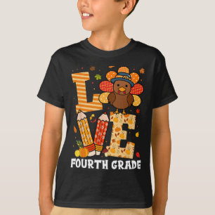Camiseta Maestra de cuarto grado de Amor de Acción de Graci