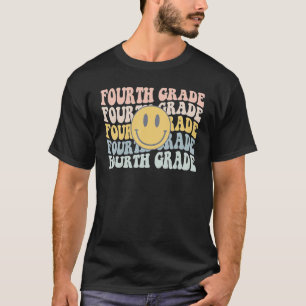 Camiseta Maestra De Cuarto Grado Retro Primer Día De Escuel
