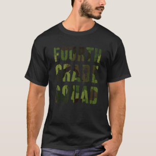 Camiseta Maestra de cuatro grados de Camo Hola 4º Grader V