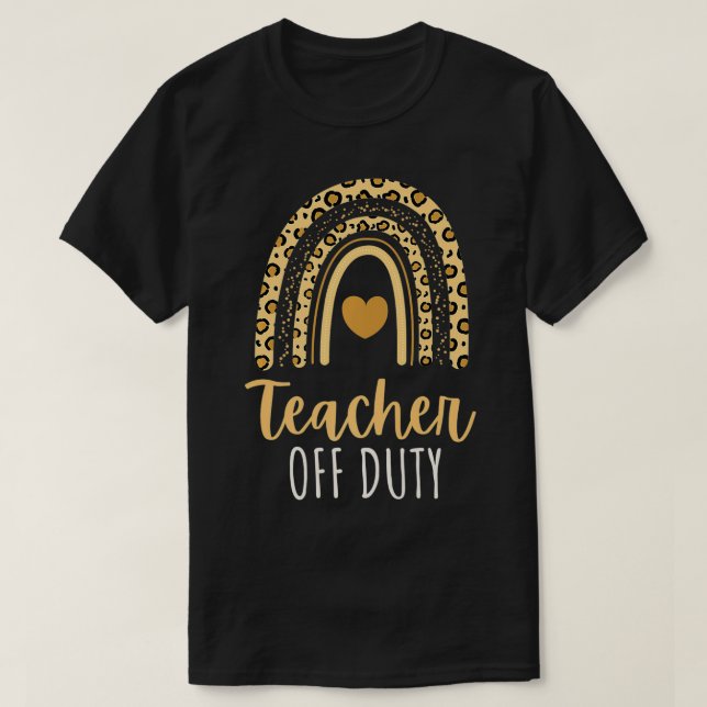Camiseta Maestra De Duty Leopard El Día Pasado De La Escuel (Diseño del anverso)