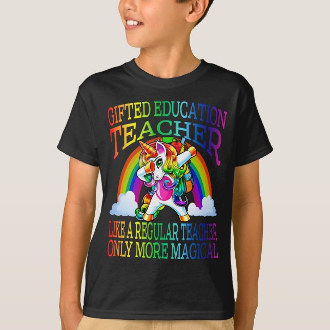 Camiseta Maestra De Educación Dotada Como Un Maestro Regula (Anverso)