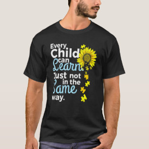 Camiseta Maestra de Educación Especial Autismo Girasol