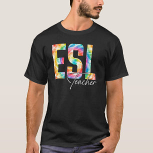 Camiseta Maestra de Esl Tie Dye Regreso a la Escuela Apreci