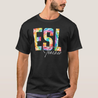 Camiseta Maestra de Esl Tie Dye Regreso a la Escuela Apreci