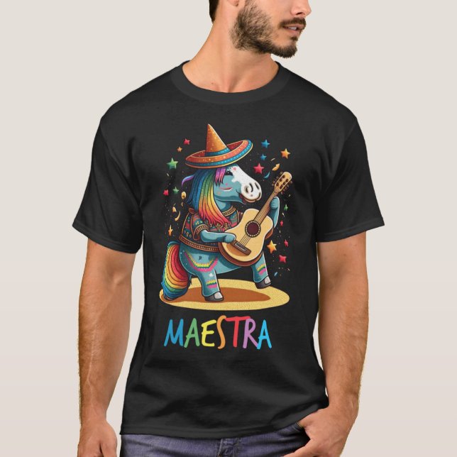Camiseta Maestra de español Unicorn Profesora (Anverso)