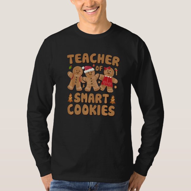 Camiseta Maestra De Galletas Inteligentes Navidad Profesora (Anverso)