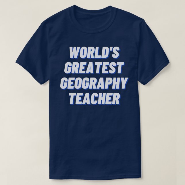 Camiseta Maestra de Geografía Más Grande del Mundo (Diseño del anverso)