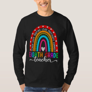 Camiseta Maestra De Grado Octavo, Arcoiris, De Vuelta A La