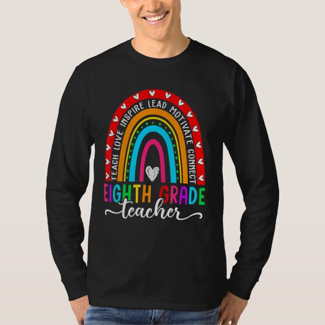 Camiseta Maestra De Grado Octavo, Arcoiris, De Vuelta A La  (Anverso)