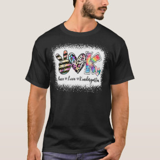 Camiseta Maestra de Grado Paz Amor Kindergarten Equipo Kind