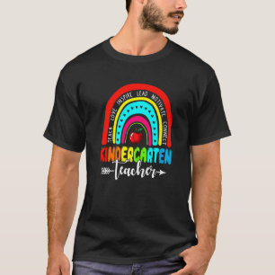 Camiseta Maestra De Guardería De Arcoiris Curva De Vuelta A