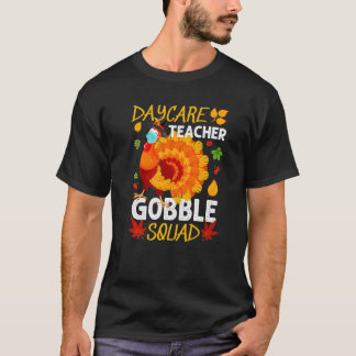 Camiseta Maestra de guardería Gobble Squad Máscara de pavo