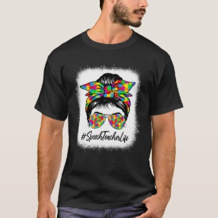 Camiseta Maestra de habla Peinado desordenado Apoyo al Mes