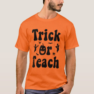 Camiseta Maestra De Halloween En Arcoiris Divertido O Enseñ
