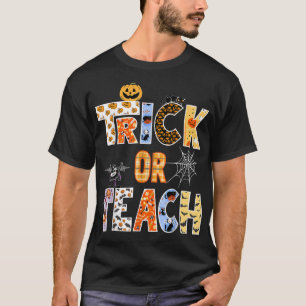 Camiseta Maestra De Halloween Trick O Teach Witt Vibes Aut