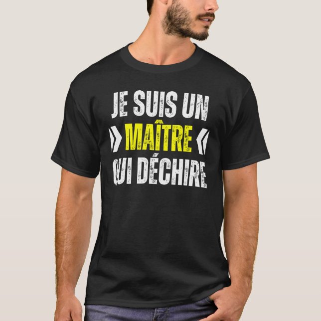 Camiseta Maestra de hombres que enseña gracias profesor de  (Anverso)