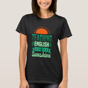 Camiseta Maestra de inglés adorable y sol