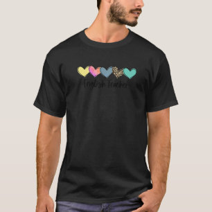 Camiseta Maestra de Inglés Vida Apreciación Corazón Amor Le