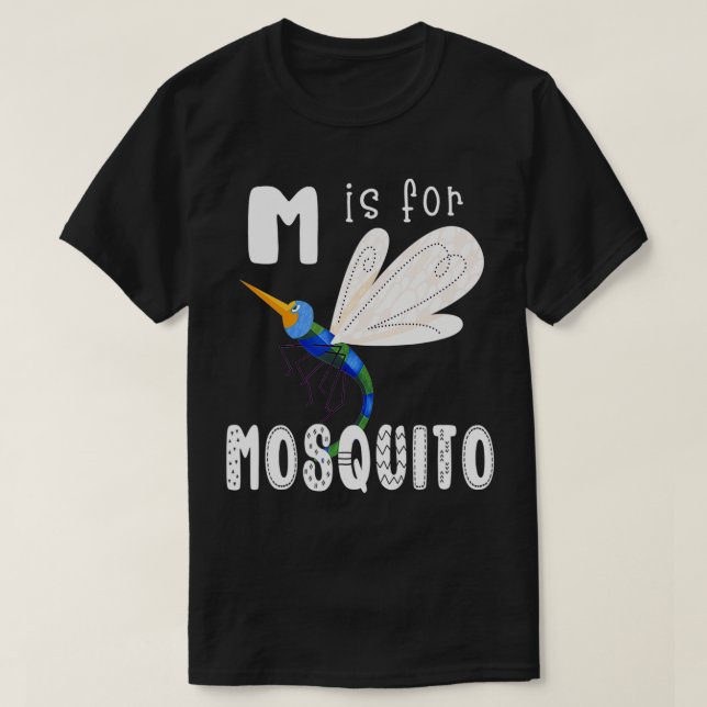 Camiseta Maestra de Insectos Alphabet de Letra Mosquito M (Diseño del anverso)