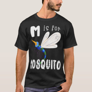 Camiseta Maestra de Insectos Alphabet de Letra Mosquito M