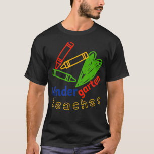 Camiseta Maestra de jardín de infancia GGT Crayons Amor al 