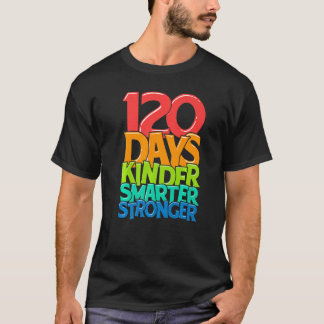 Camiseta Maestra de jardín de infantes 120 días más intelig