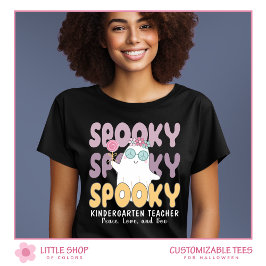 Camiseta Maestra de jardín de infantes espeluznante estilo 
