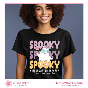 Camiseta Maestra de jardín de infantes espeluznante estilo