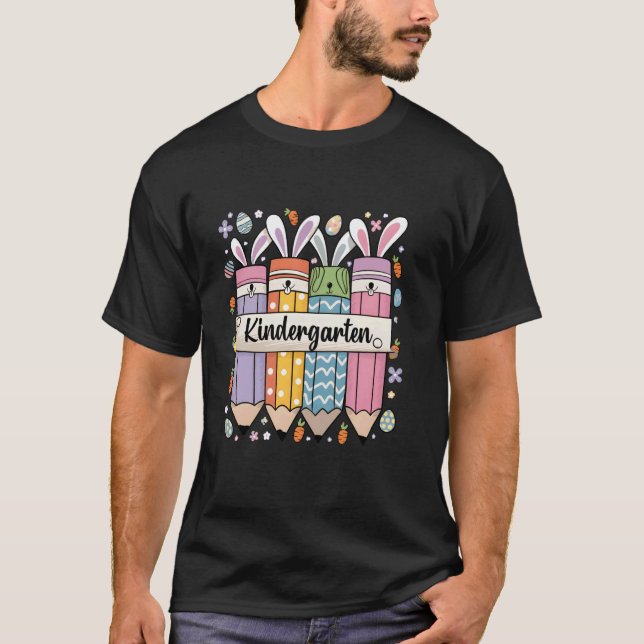 Camiseta Maestra de jardín de infantes genial conejo de Pas (Anverso)