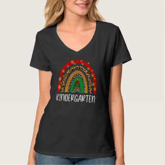 Camiseta Maestra de jardín de infantes Navidad Leopardo Arc
