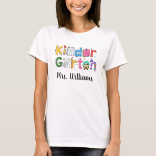 Camiseta Maestra de jardín de infantes personalizada de vue