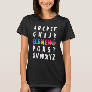 Camiseta Maestra de jardín de infantes y preescolar alfabet