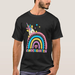 Camiseta Maestra De Jardín De Niños Rainbow Unicorn Primer 