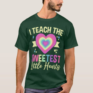 Camiseta Maestra de la guardería Sweetest Little Hearts Day