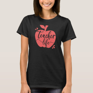 Camiseta Maestra De La Vida Para Mujeres Apple Gráfica