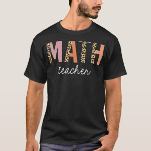 Camiseta Maestra De Leopard Math Cute De Vuelta A Los Sumin