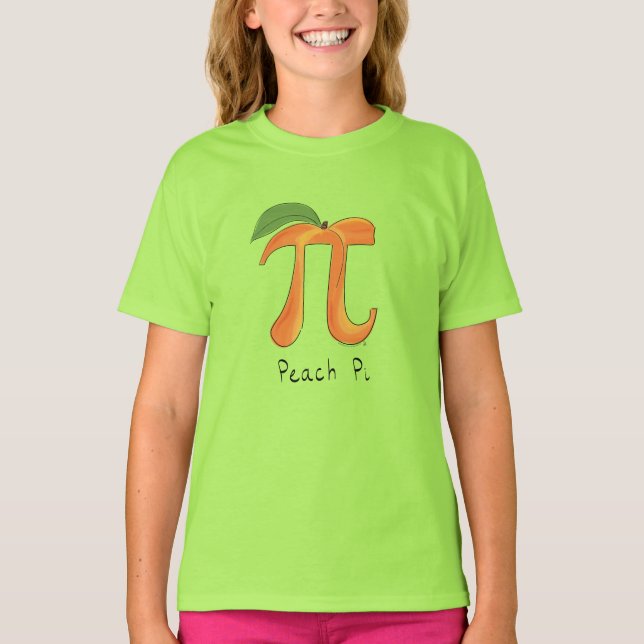 Camiseta Maestra De Matemáticas Con Símbolo Peach Pi (Anverso)