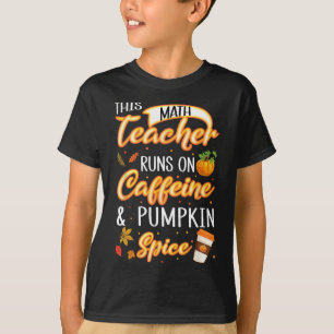 Camiseta Maestra de matemáticas de temporada de otoño Caffe
