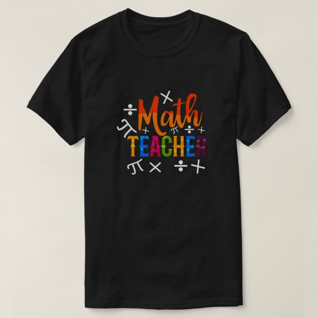 Camiseta Maestra De Matemáticas De Vuelta A La Escuela (Diseño del anverso)