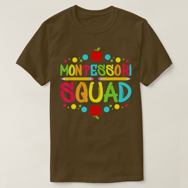 Camiseta Maestra de Montessori Squad I (Diseño del anverso)