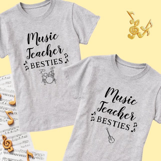 Camiseta Maestra de Música Besties Electric Guitar Mejor Am (Subido por el creador)