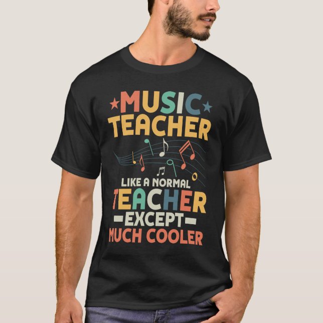 Camiseta Maestra De Música Como Un Maestro Normal Excepto M (Anverso)