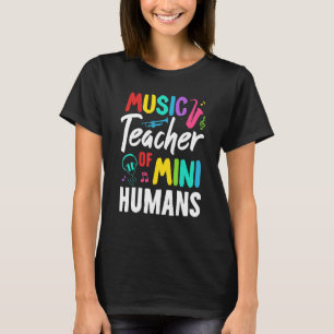 Camiseta Maestra De Música De Pequeños Humanos De Vuelta A 