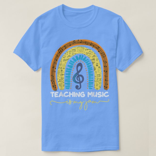 Camiseta Maestra De Música Enseñando Música Es Mi Jam 1977 (Diseño del anverso)