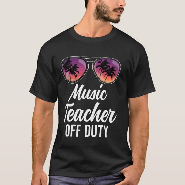 Camiseta Maestra De Música Off Duty Sungafas Beach Sunset S (Anverso)