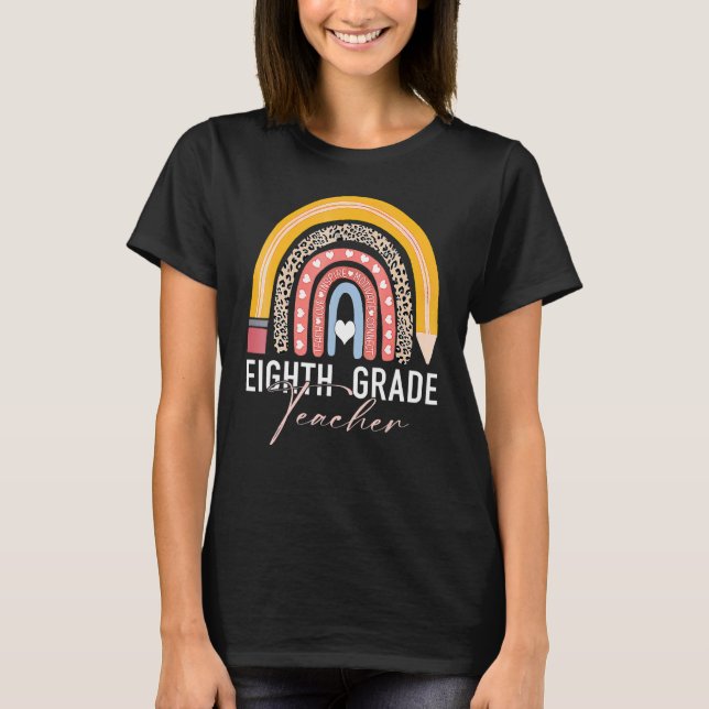 Camiseta Maestra De Octavo Grado Enseña De 8º Grado Boho Ar (Anverso)