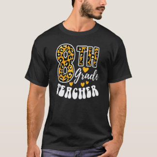 Camiseta Maestra de octavo grado estampado de leopardo Ense